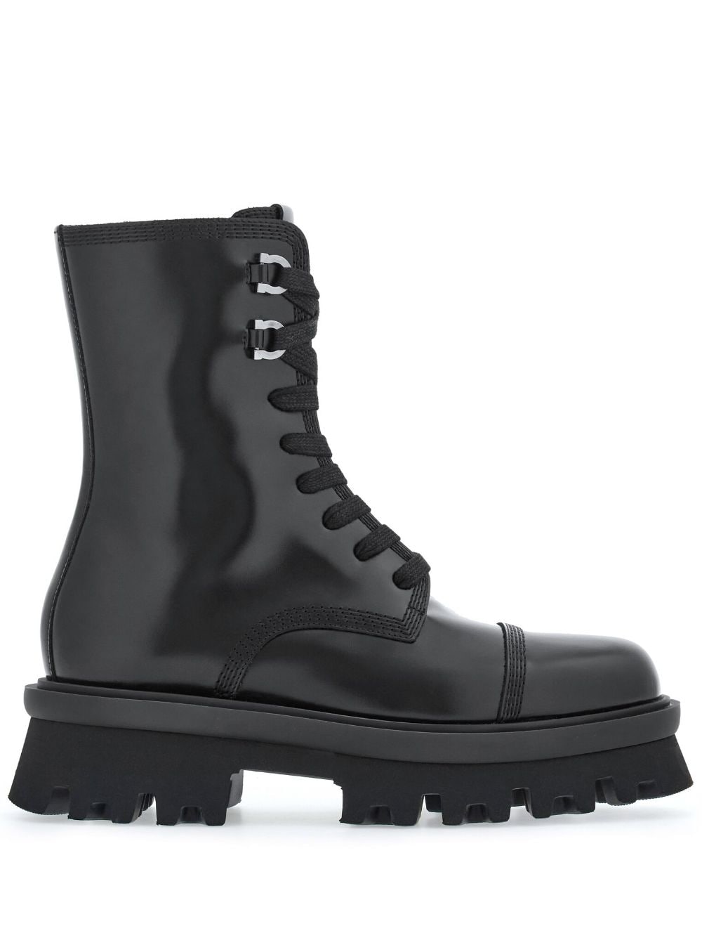 Ferragamo chunky-sole combat boots - Black von Ferragamo