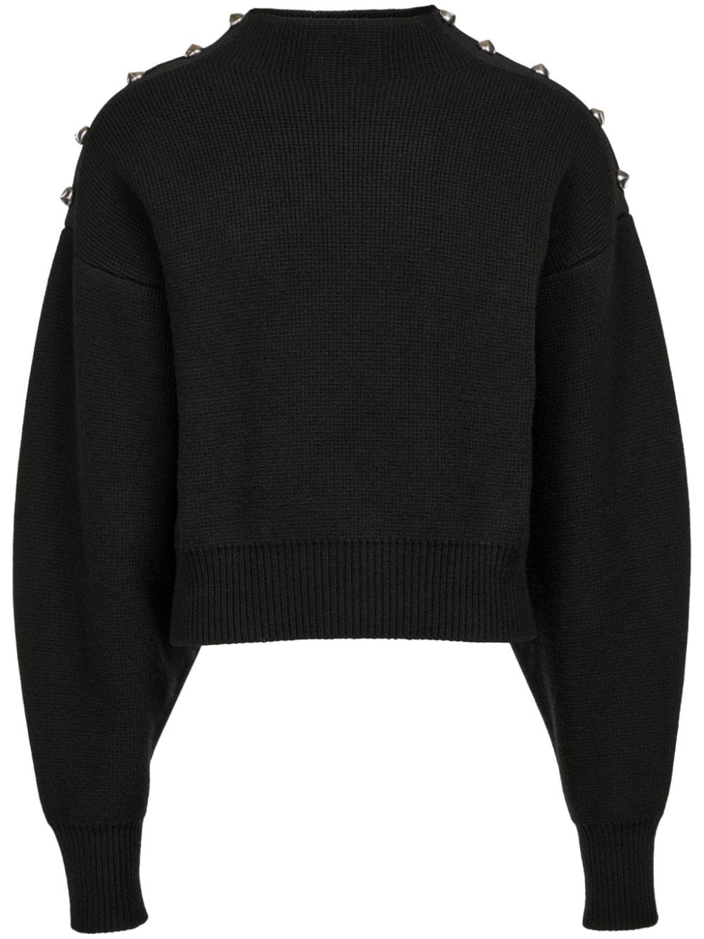 Ferragamo decorative-buttons panelled knitted sweatshirt - Black von Ferragamo