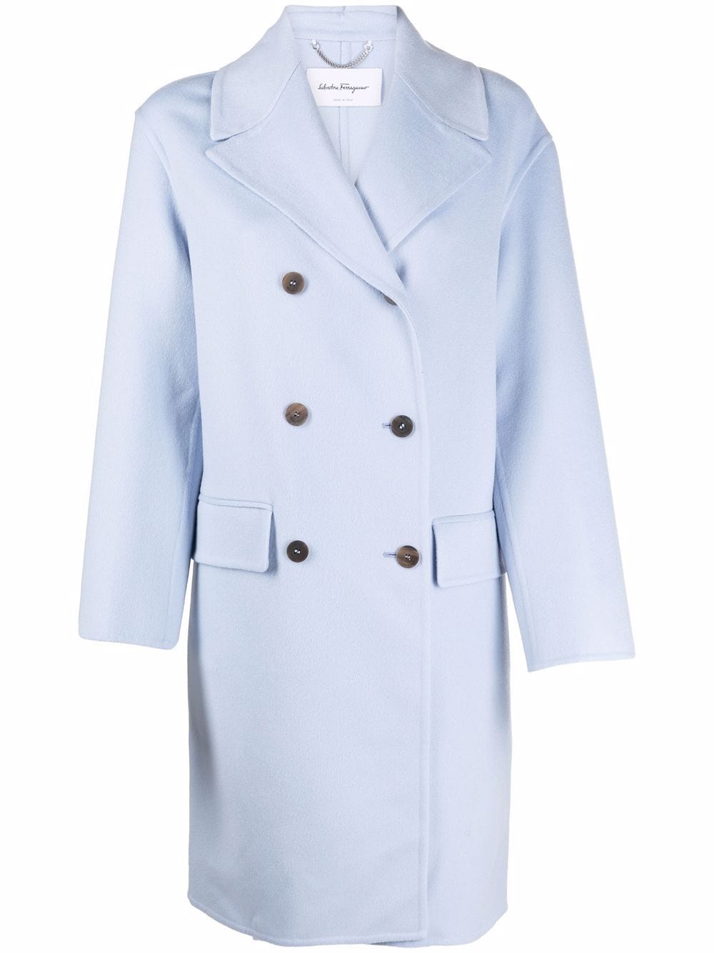 Ferragamo double-breasted button coat - Blue von Ferragamo