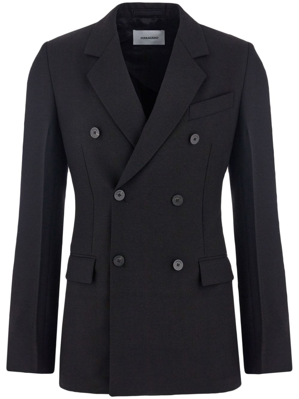 Ferragamo double-breasted wool-blend blazer - Black von Ferragamo