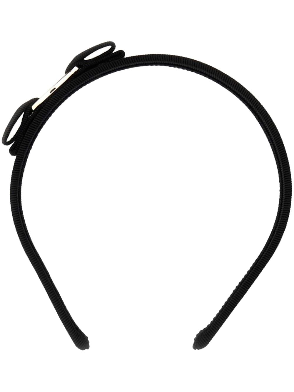 Ferragamo embossed Bow headband - Black von Ferragamo