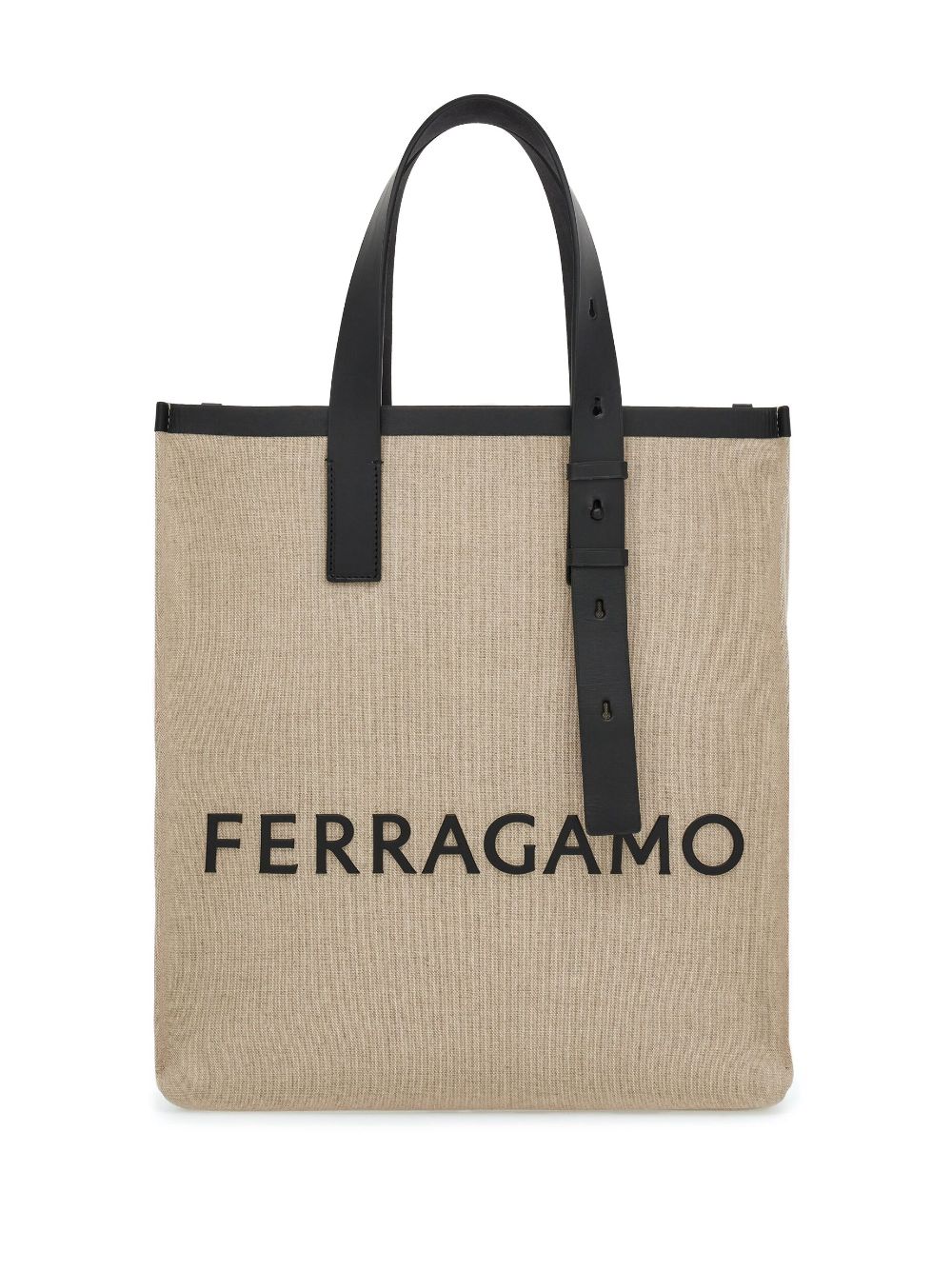 Ferragamo embossed-logo leather tote bag - Neutrals von Ferragamo