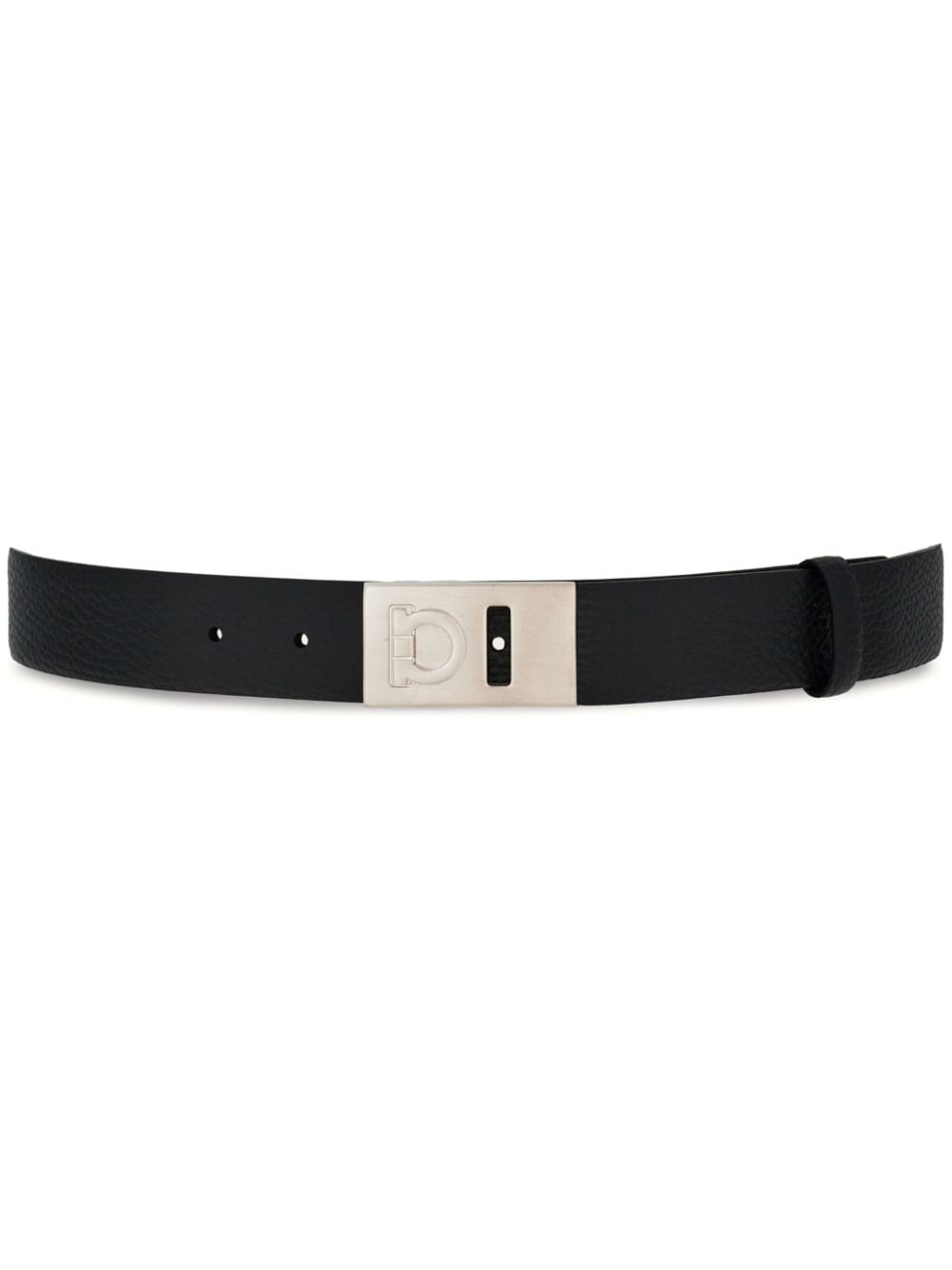 Ferragamo fixed leather belt - Black von Ferragamo