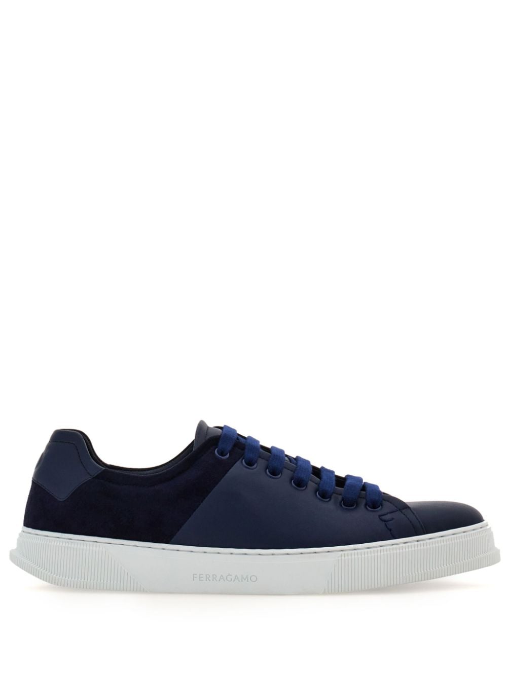 Ferragamo lace-up leather sneakers - Blue von Ferragamo