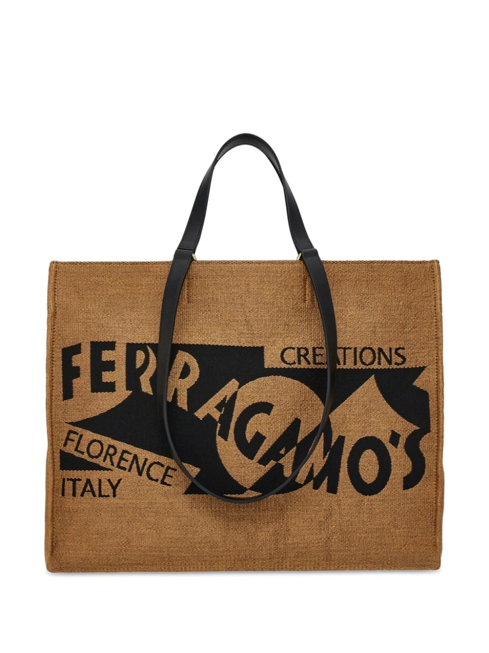 Ferragamo large Venna logo-embroidered tote bag - Orange von Ferragamo