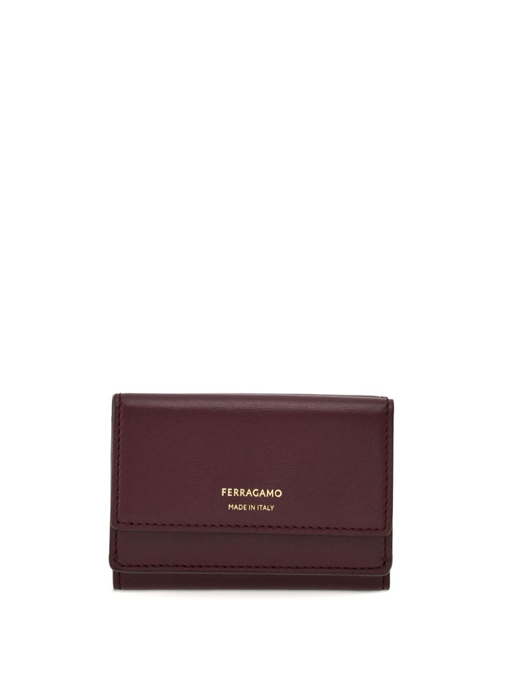 Ferragamo logo-lettering leather wallet - Red von Ferragamo