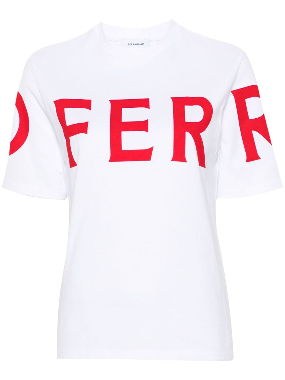 Ferragamo logo-print cotton T-shirt - White von Ferragamo