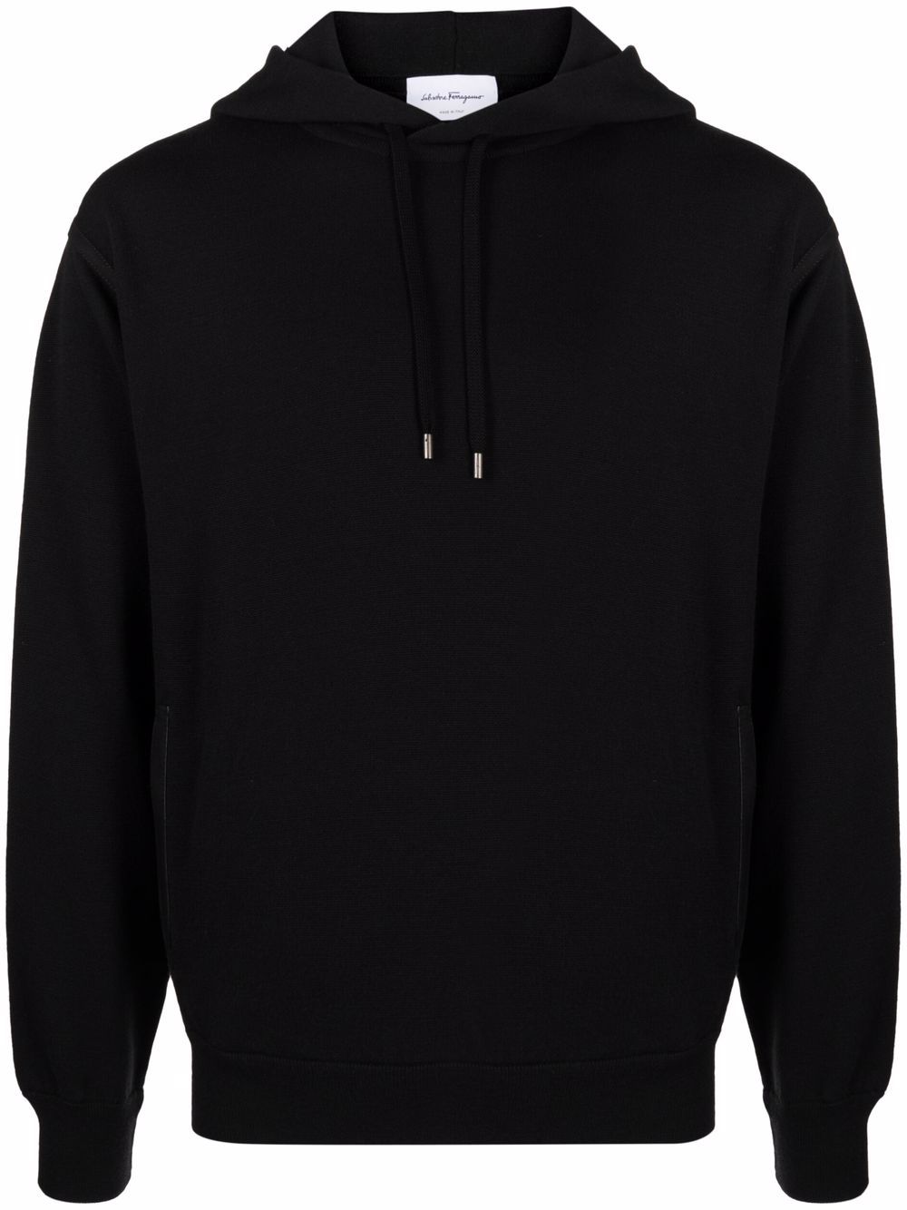 Ferragamo long-sleeved cotton hoodie - Black von Ferragamo