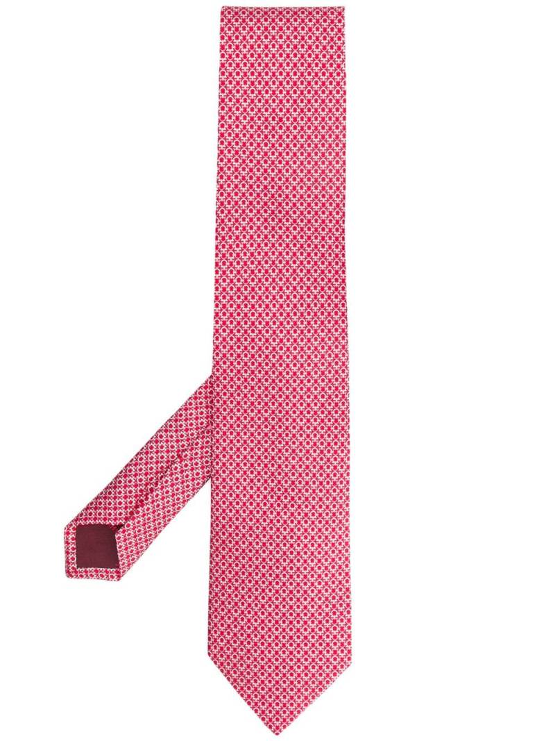 Ferragamo monogram print tie - Red von Ferragamo