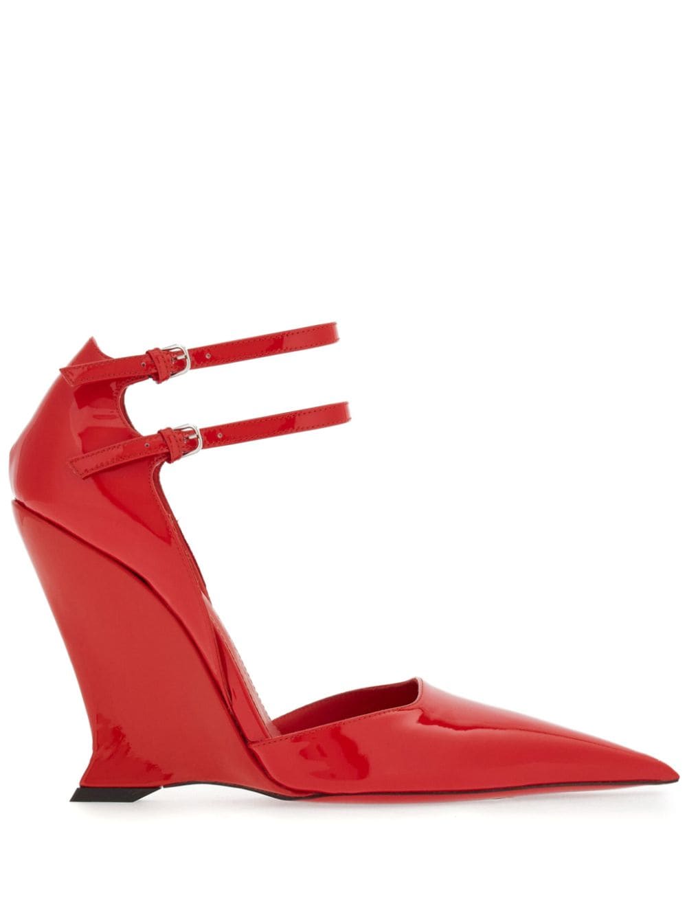 Ferragamo 105mm pointed-toe high-wedge sandals - Red von Ferragamo