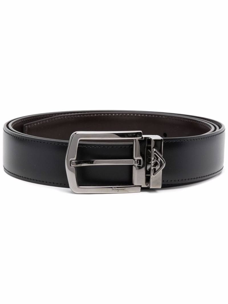 Ferragamo reversible leather belt - Black von Ferragamo