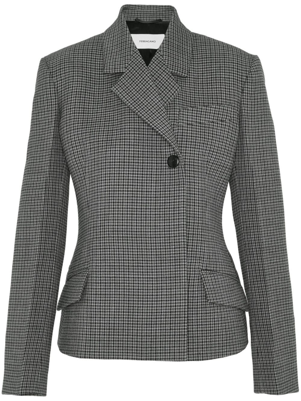 Ferragamo shepherd's-check double-breasted blazer - Grey von Ferragamo