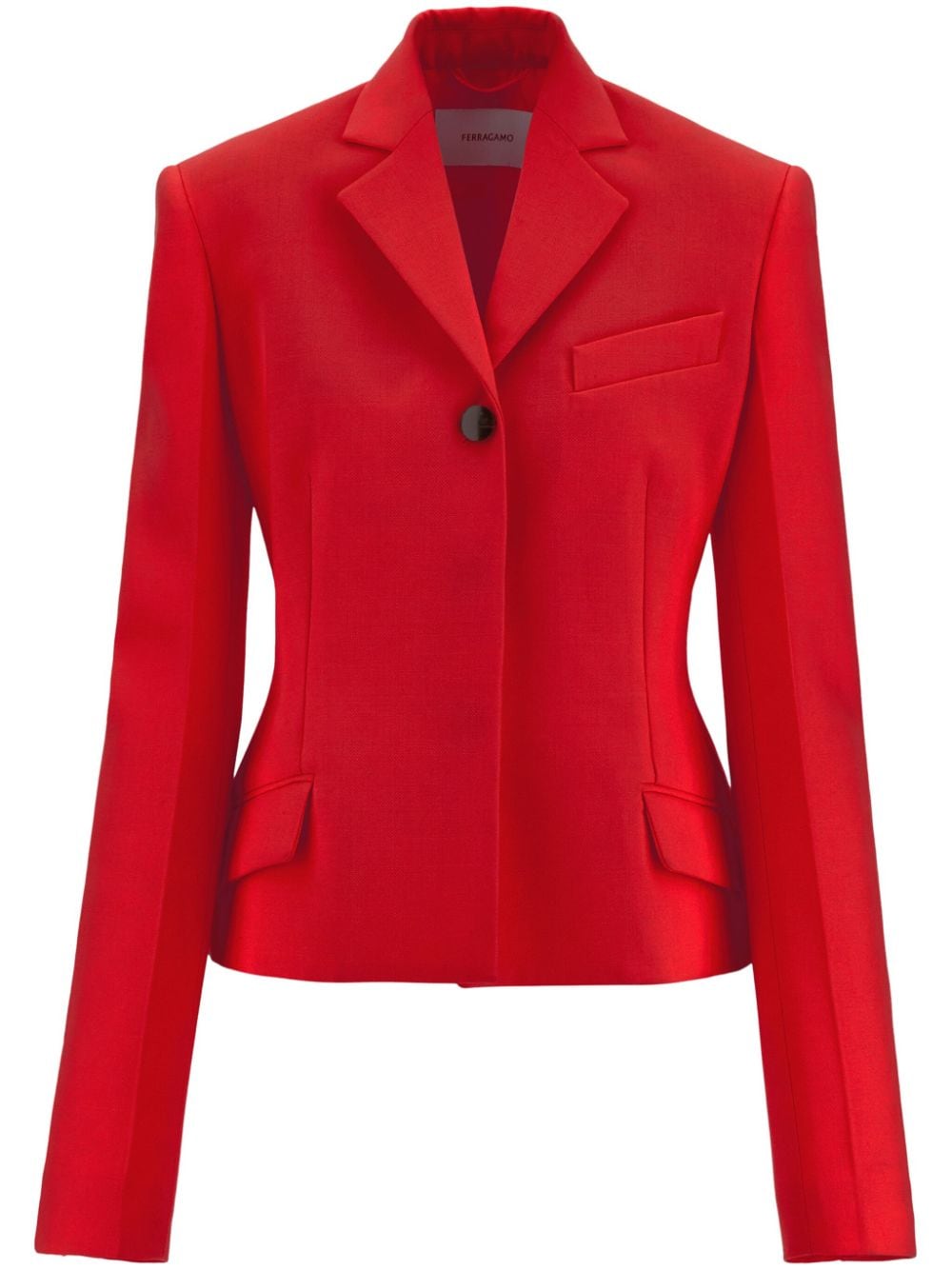 Ferragamo single-breasted wool blazer - Red von Ferragamo