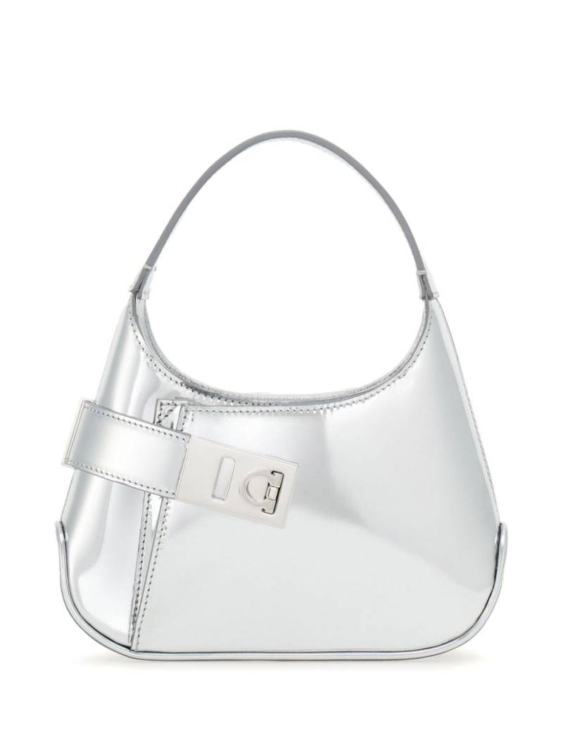 Ferragamo small Hobo leather shoulder bag - Silver von Ferragamo