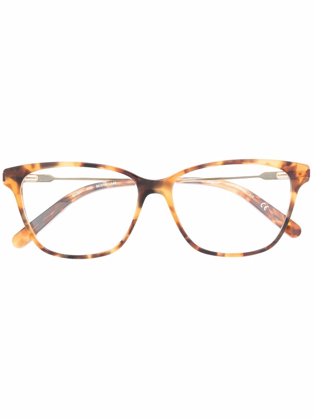 Ferragamo square-frame tortoiseshell-effect glasses - Brown