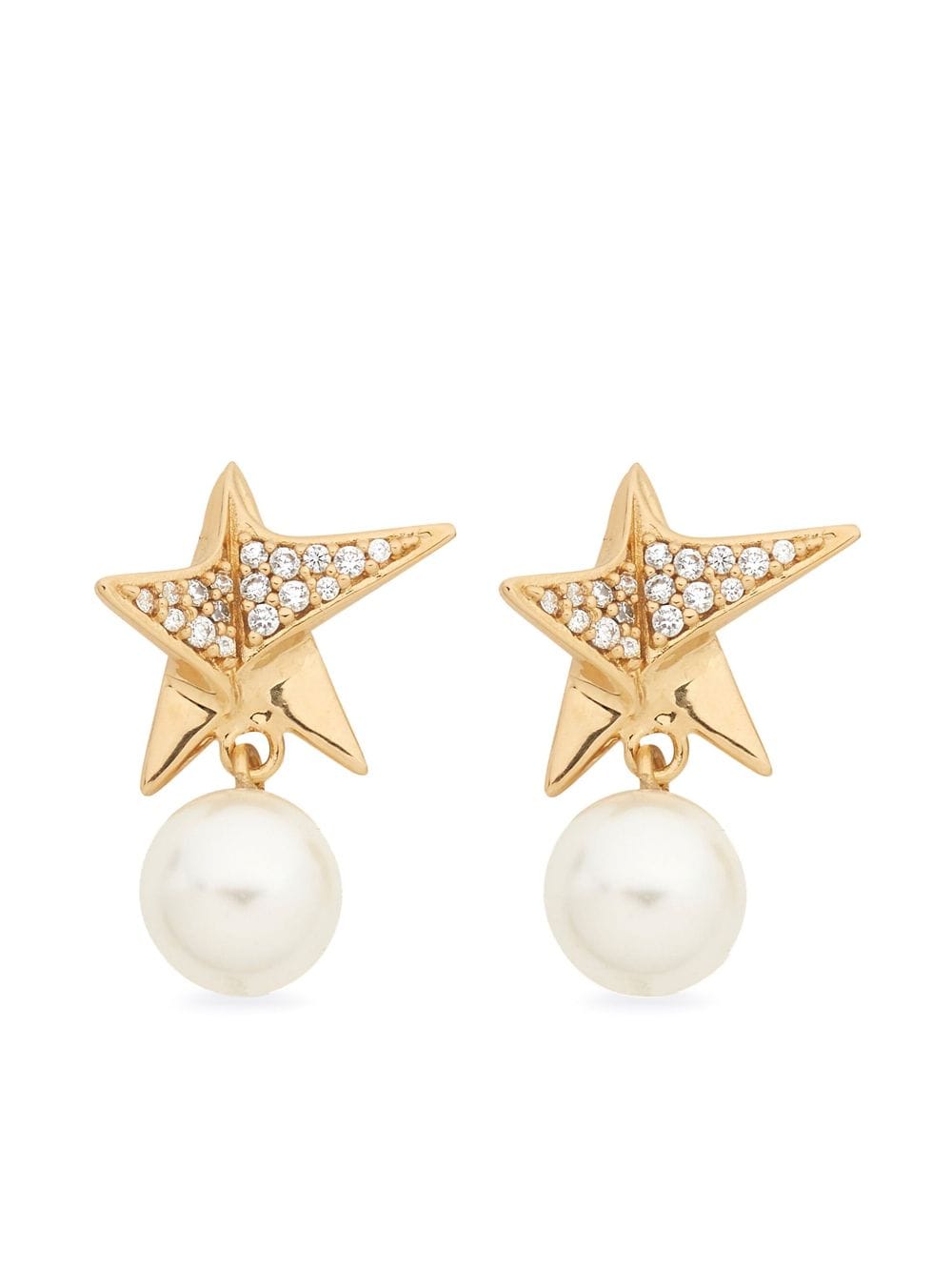 Ferragamo star-shape crystal-embellished earrings - Gold von Ferragamo