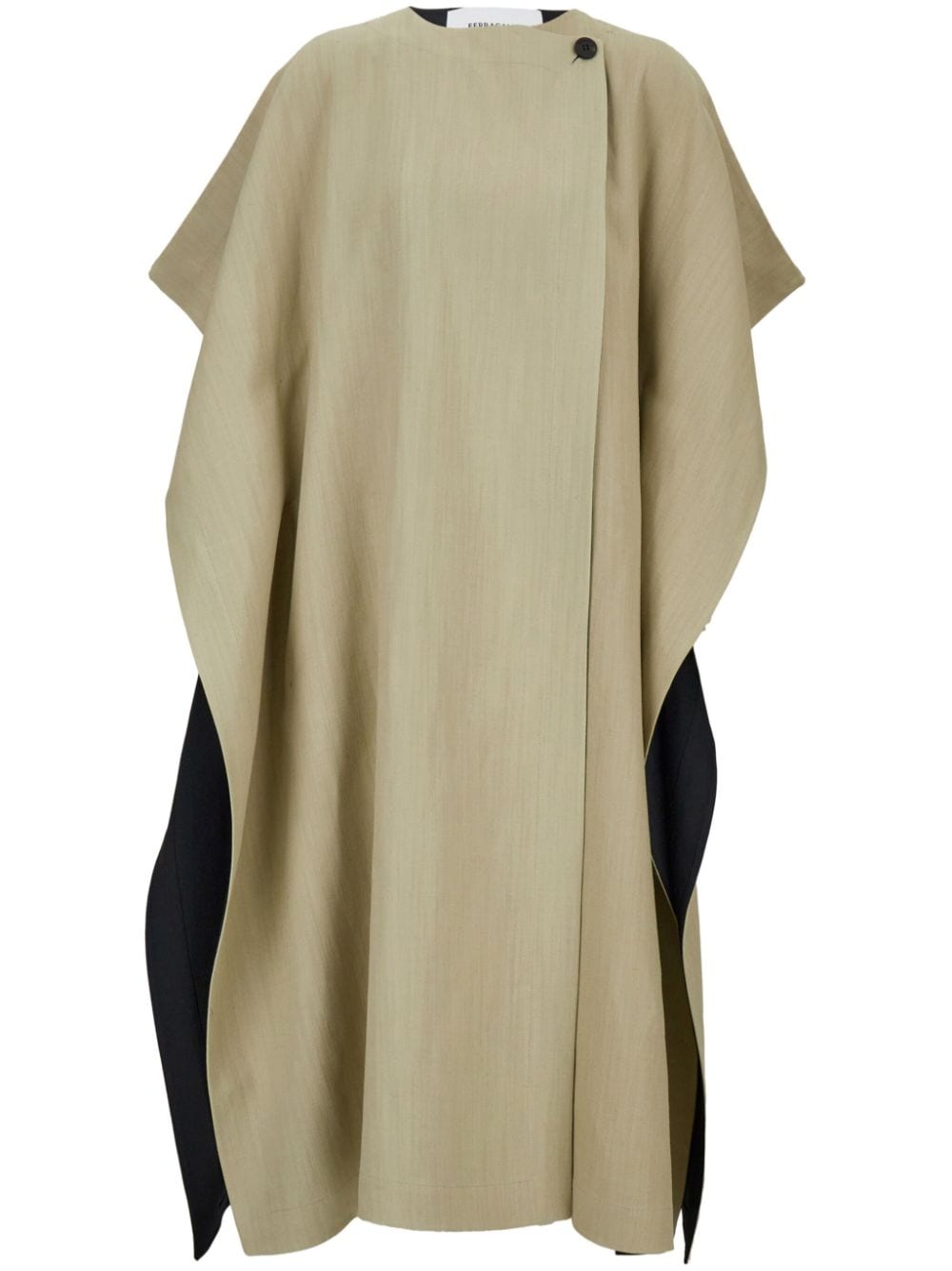 Ferragamo two-tone layered cape - Neutrals von Ferragamo