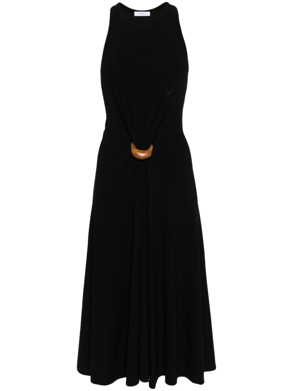 Ferragamo wooden-buckle sleeveless dress - Black von Ferragamo