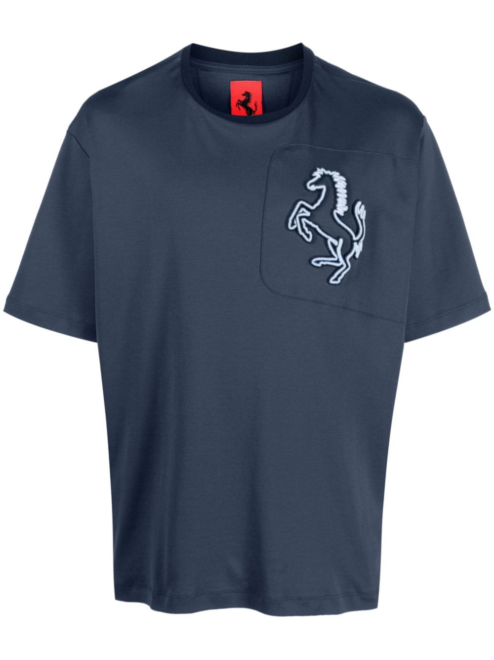 Ferrari Prancing Horse cotton T-shirt - Blue von Ferrari