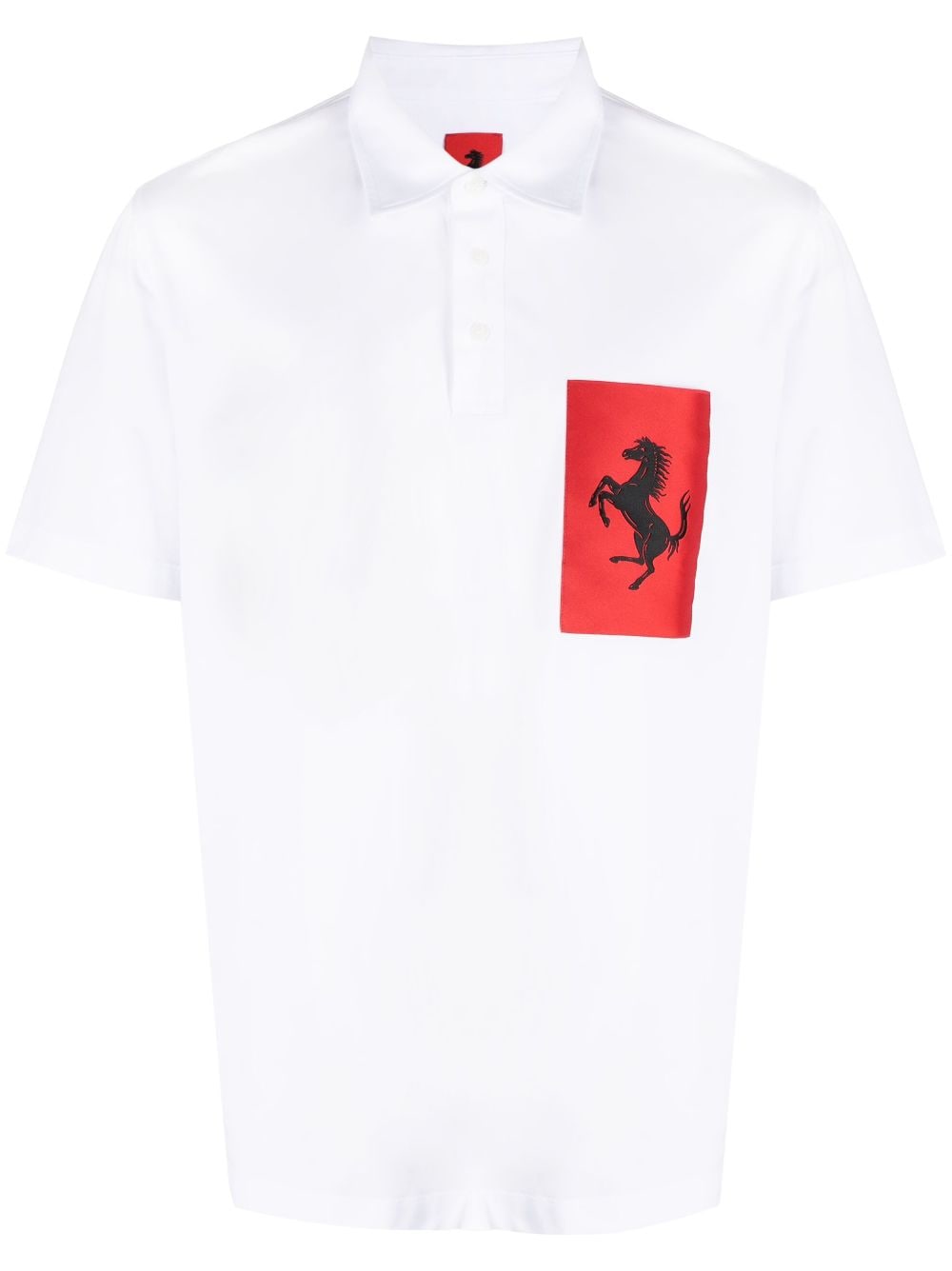 Ferrari Prancing Horse patch polo shirt - White von Ferrari