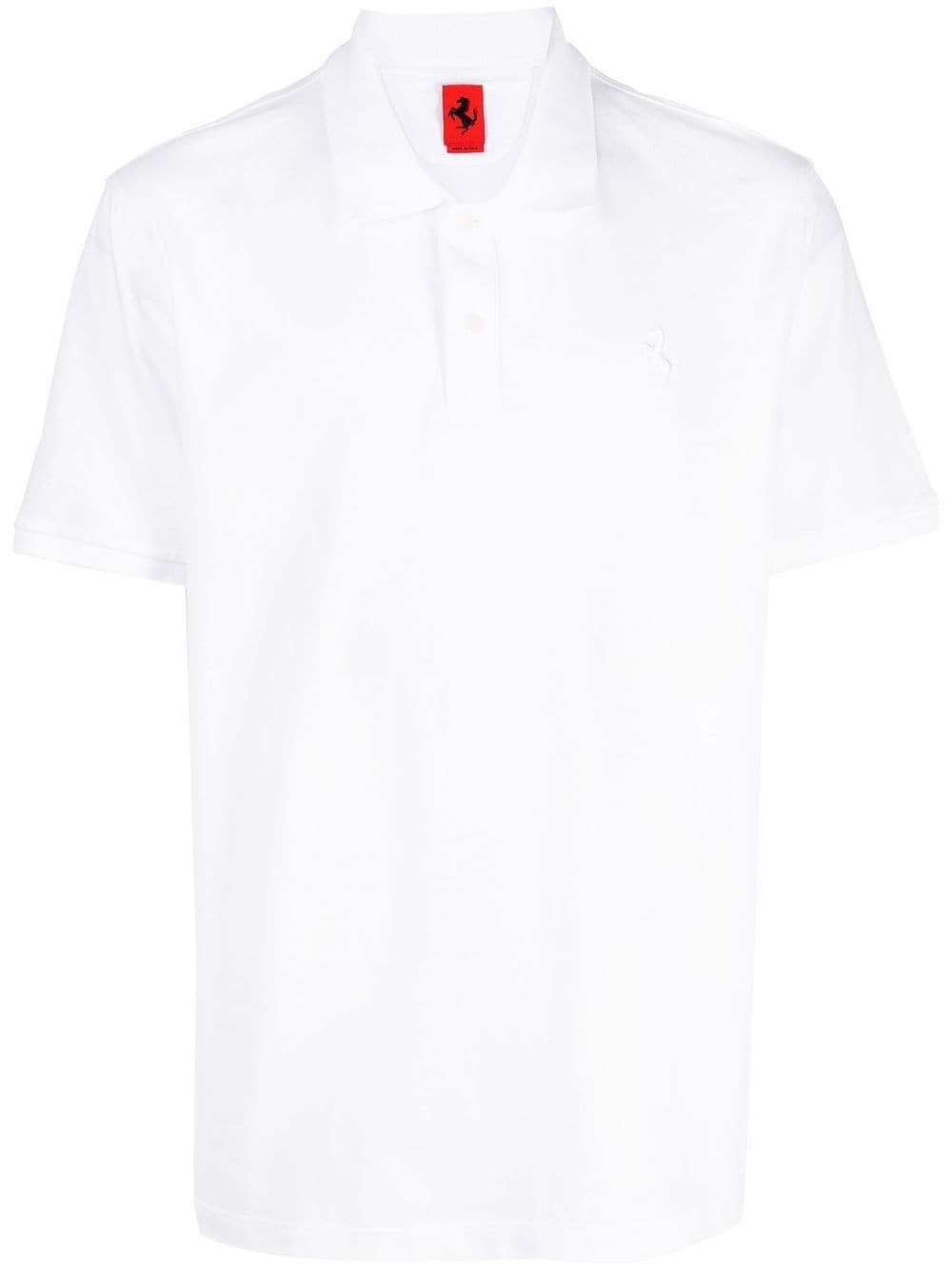 Ferrari button-down collar polo shirt - White von Ferrari