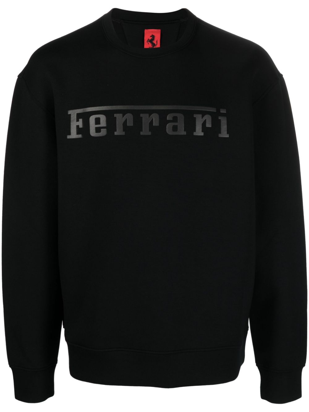 Ferrari logo-print crew-neck sweatshirt - Black von Ferrari