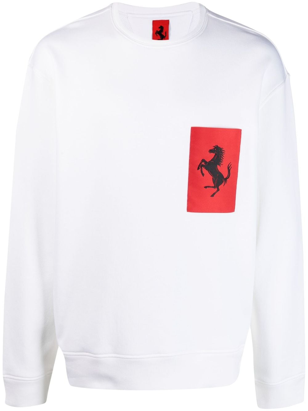 Ferrari logo-print crew-neck sweatshirt - White von Ferrari