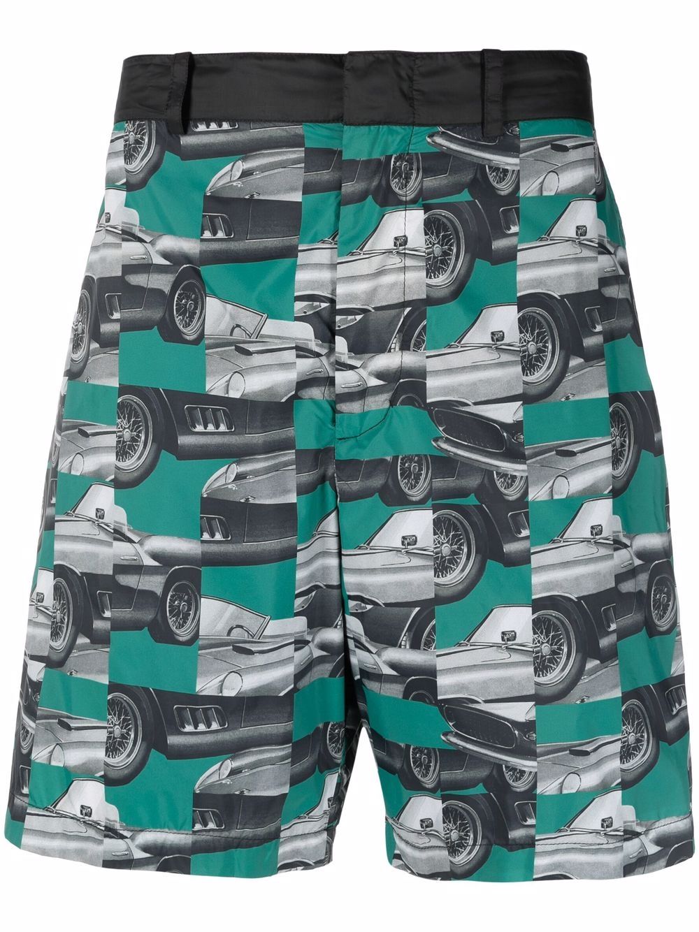 Ferrari patchwork photograph-print shorts - Black von Ferrari