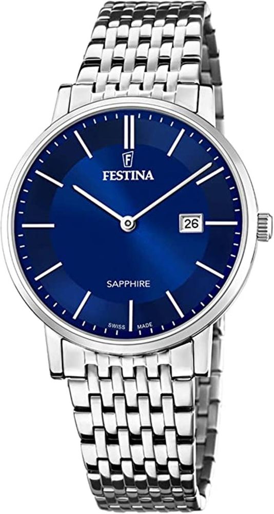 Festina Swiss Made F20018/2 Sapphire, blaufarbene Herrenuhr von Festina