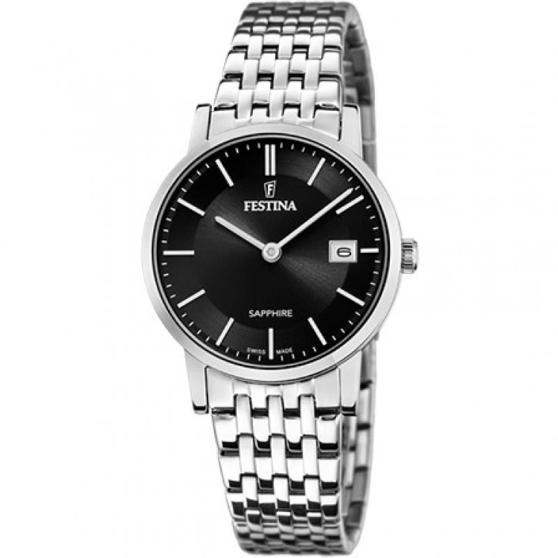 Festina Swiss Made F20019/3 Schwarz Silber Damenuhr Festina Swiss Made F20019/3 Schwarz Silber Damenuhr von Festina