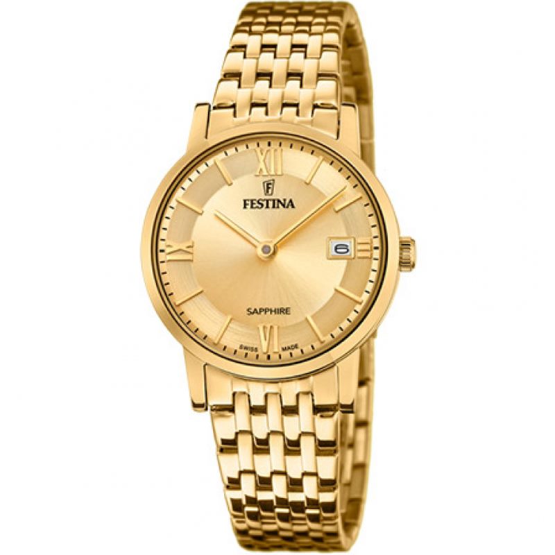 Festina Swiss Made F20021/2 Sapphire Champagne Damenuhr von Festina