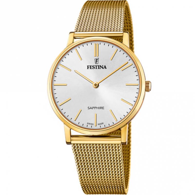 Festina Swiss Made F20022/1 Sapphire weissgold Herrenuhr von Festina