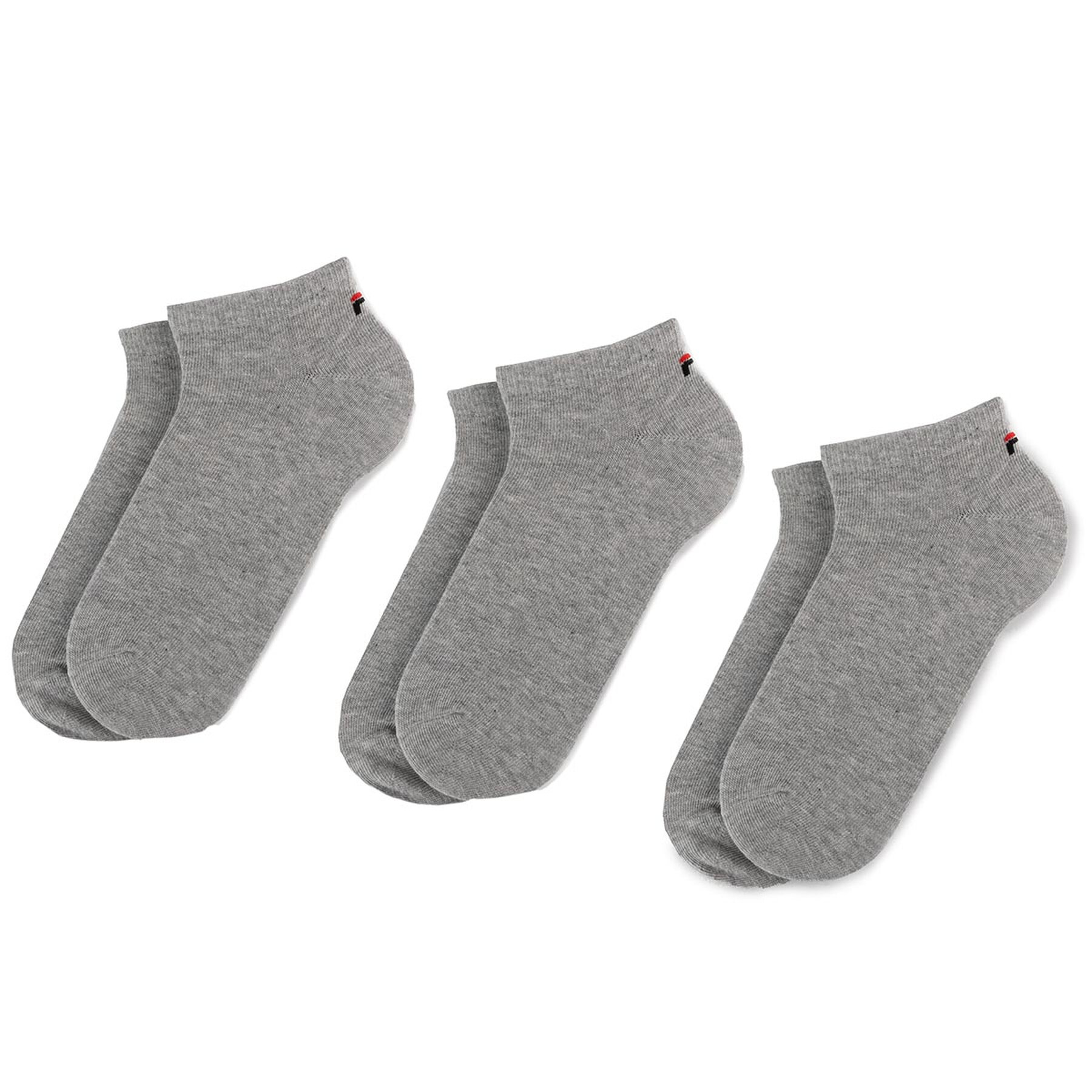 3er-Set niedrige Unisex-Socken Fila Calza F9100 Grey 400 von Fila