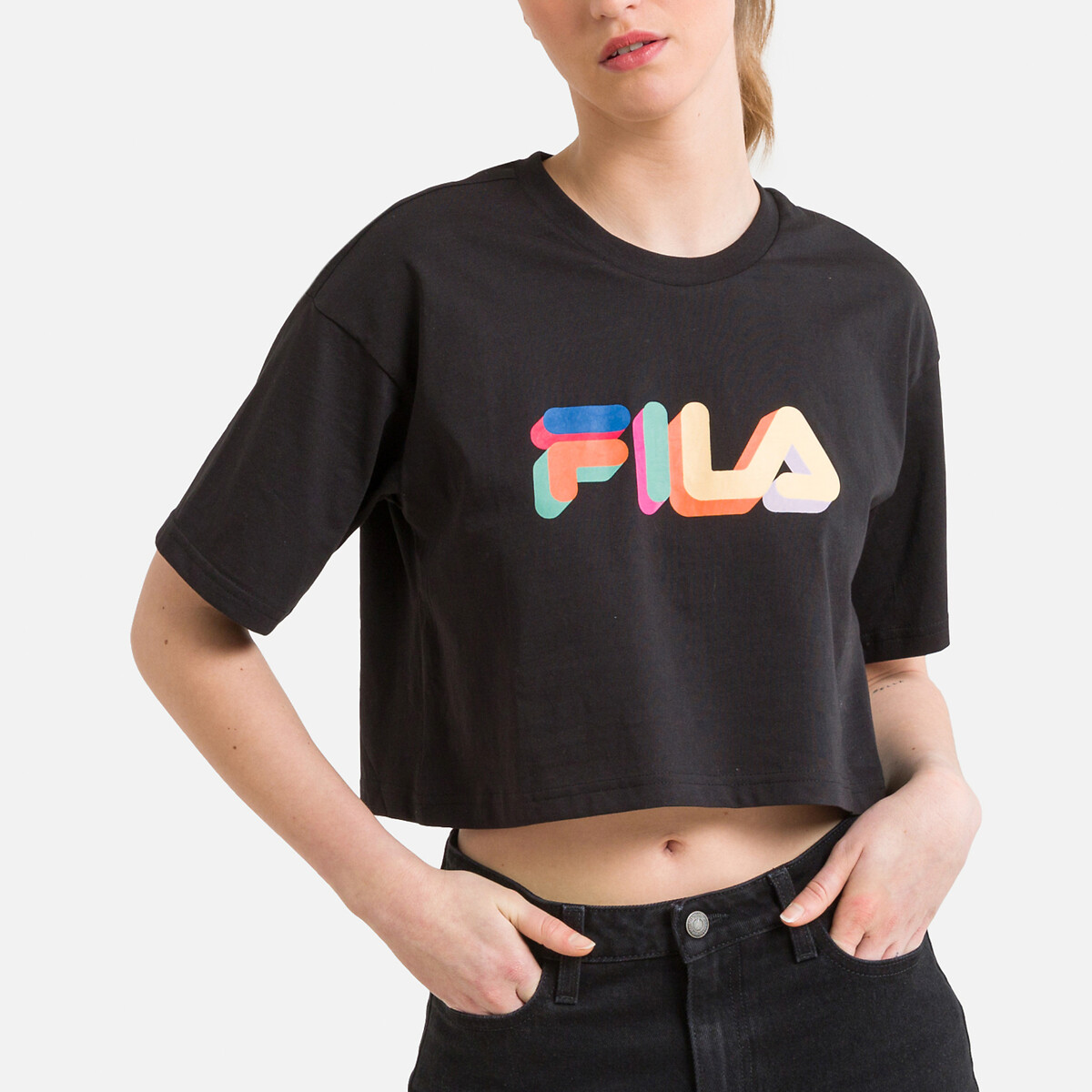 Cropped-Shirt Beuna mit grafischem Logo von Fila