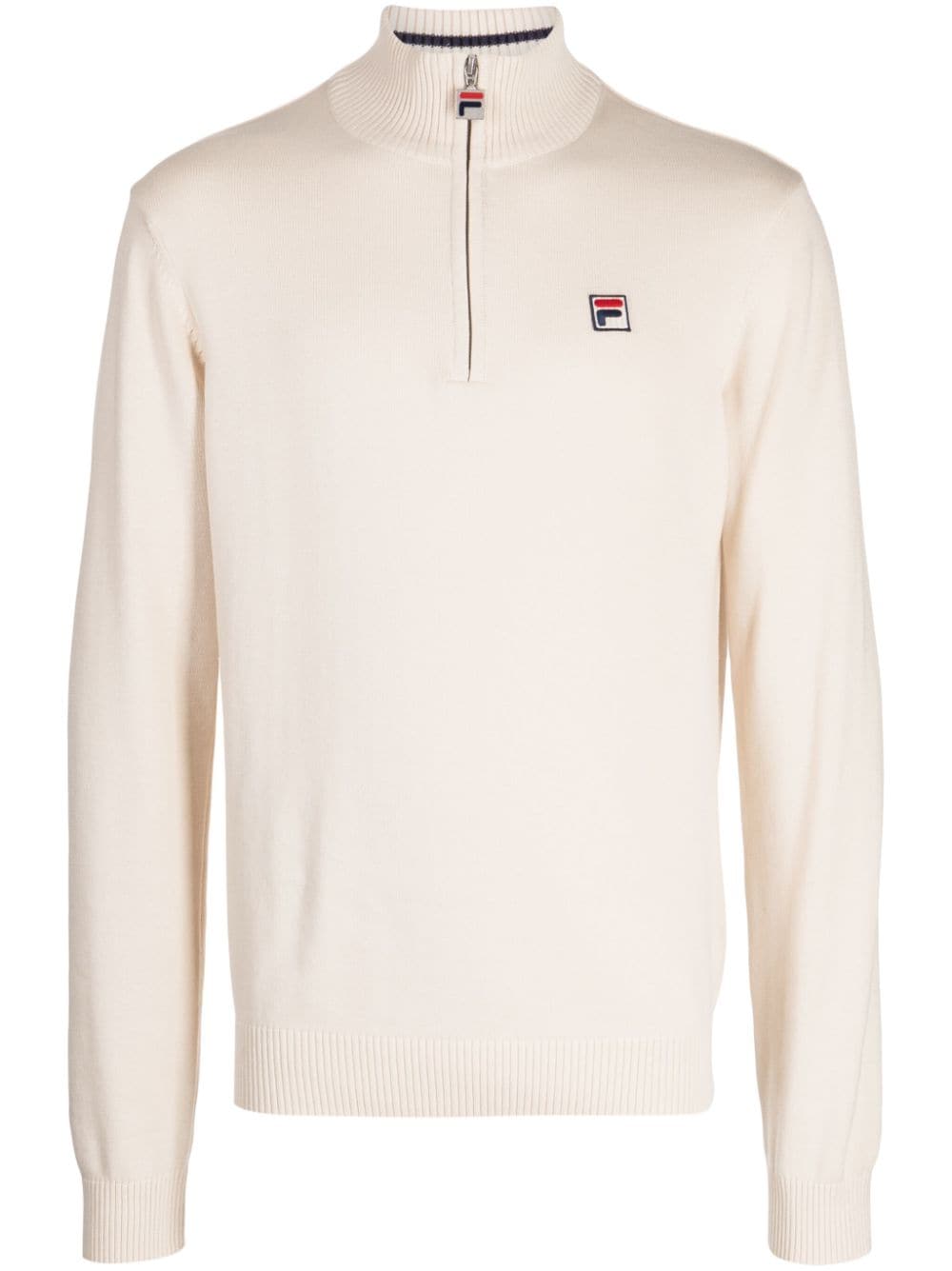 Fila Alesi logo-appliqué half-zip jumper - Neutrals