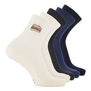 Fila Burger 5er Pack Kinder Socken 27-30 | 31-34 von Fila