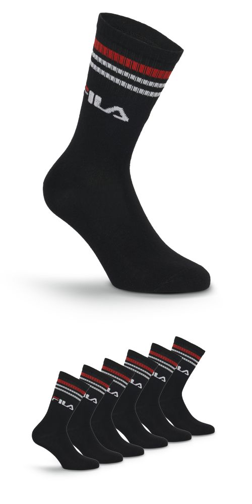Fila Sportsocken »UNISEX LIFESTYLE PLAIN SOCKS«, (6 Paar), mit Logo-Schriftzug von Fila
