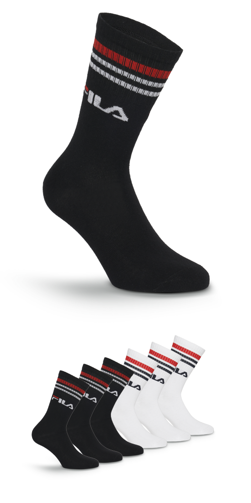 Fila Sportsocken »UNISEX LIFESTYLE PLAIN SOCKS«, (6 Paar), mit Logo-Schriftzug von Fila