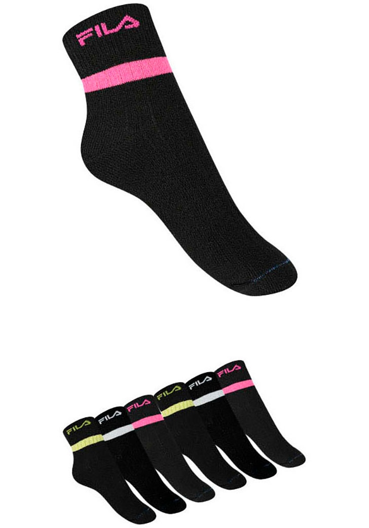 Fila Freizeitsocken, (6er Pack), mit feiner Rippstruktur von Fila