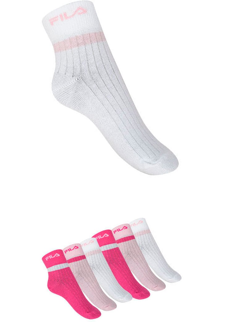 Fila Freizeitsocken, (6er Pack), mit feiner Rippstruktur von Fila