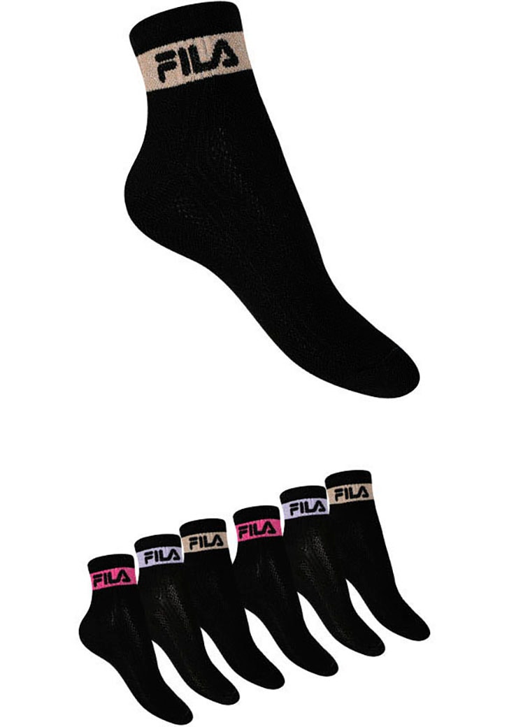 Fila Freizeitsocken, (6er Pack), mit gerippter Knöchelpartie von Fila