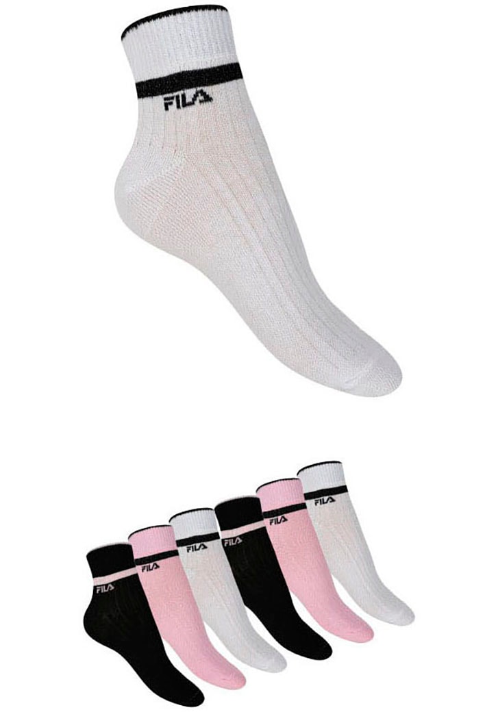Fila Freizeitsocken, (6er Pack), mit gerippter Knöchelpartie von Fila