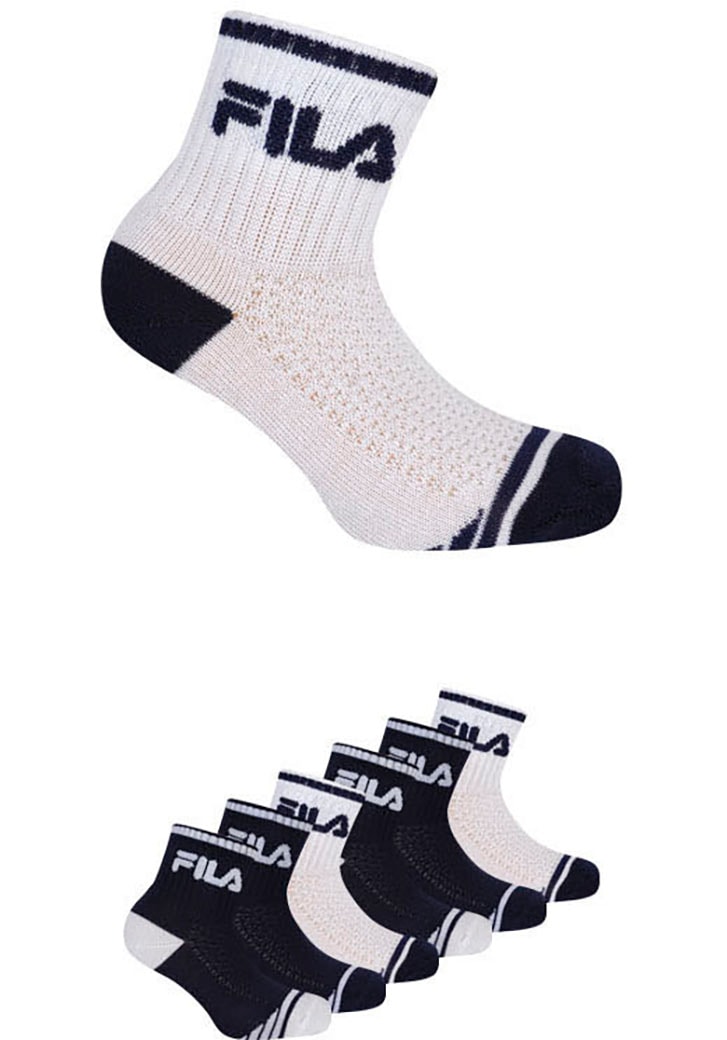 Fila Freizeitsocken, (6er Pack), mit verstärkter Ferse und Spitze von Fila