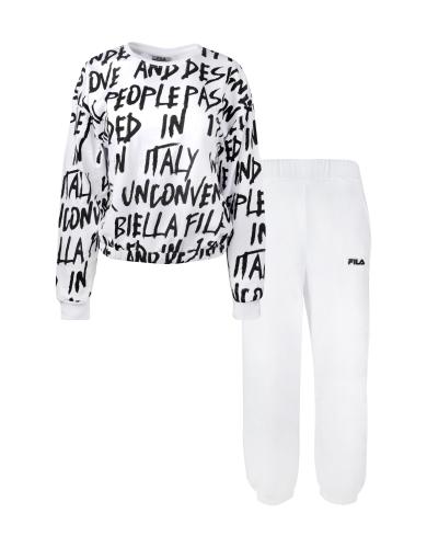 Fila Homewear Set Pullover und Hose - white (Grösse: S) von Fila