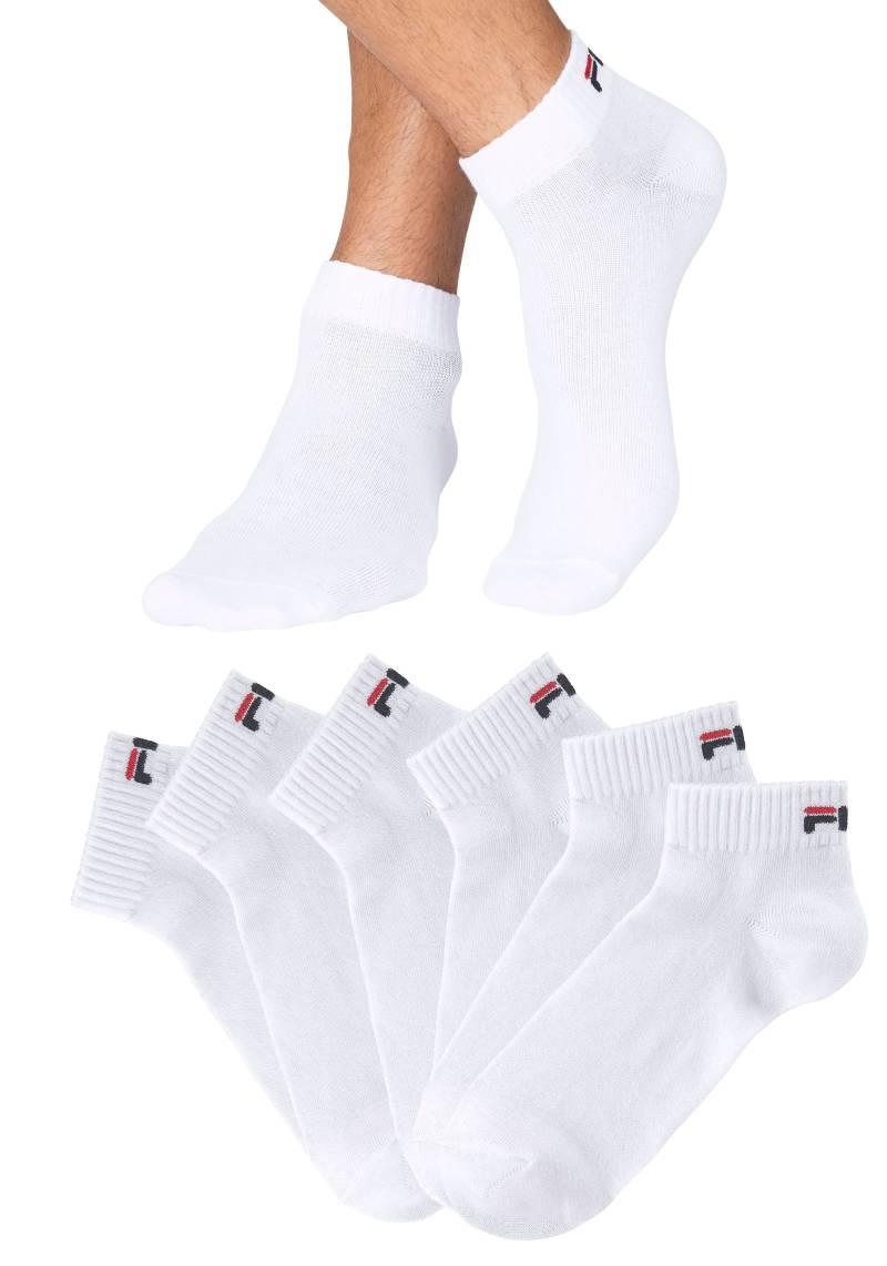 Fila Kurzsocken, (6er Pack), Baumwollmischung, Rippenbündchen, flache Zehennaht von Fila