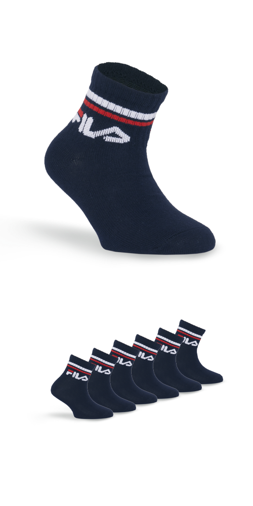 Fila Kurzsocken, (6er Pack), mit eingestricktem Logo im Bündchen, Kindersocken von Fila