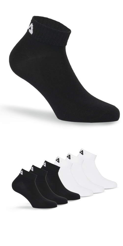 Fila Kurzsocken »UNISEX INVISIBLE PLAIN SOCKS«, (6 Paar), Baumwollmischung, Rippenbündchen, flache Zehennaht von Fila