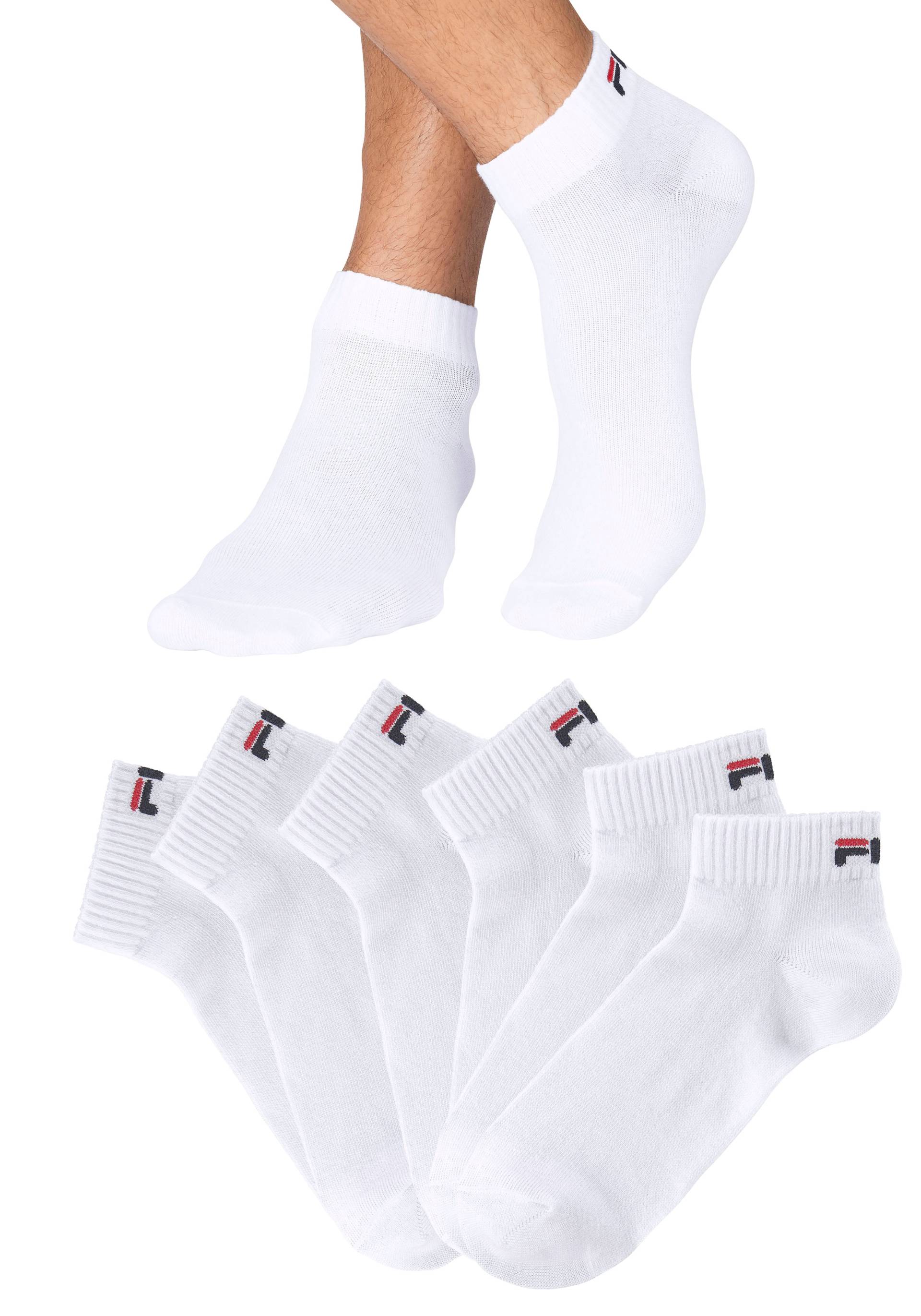 Fila Kurzsocken, (6er Pack), Baumwollmischung, Rippenbündchen, flache Zehennaht von Fila