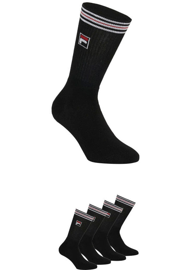 Fila Langsocken, (4er Pack), mit sportlichem Streifenbund von Fila