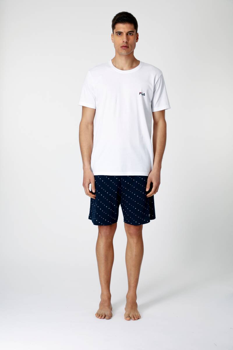 Fila Shorty »MAN JERSEY PYJAMAS«, (2 tlg.), Hose gepunktet mit Gummizug, Shirt mit Rundhalsausschnitt von Fila